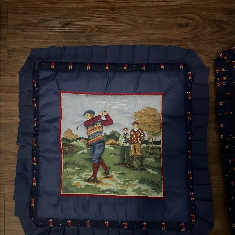 Vintage Golf Themed Decorative Pillows